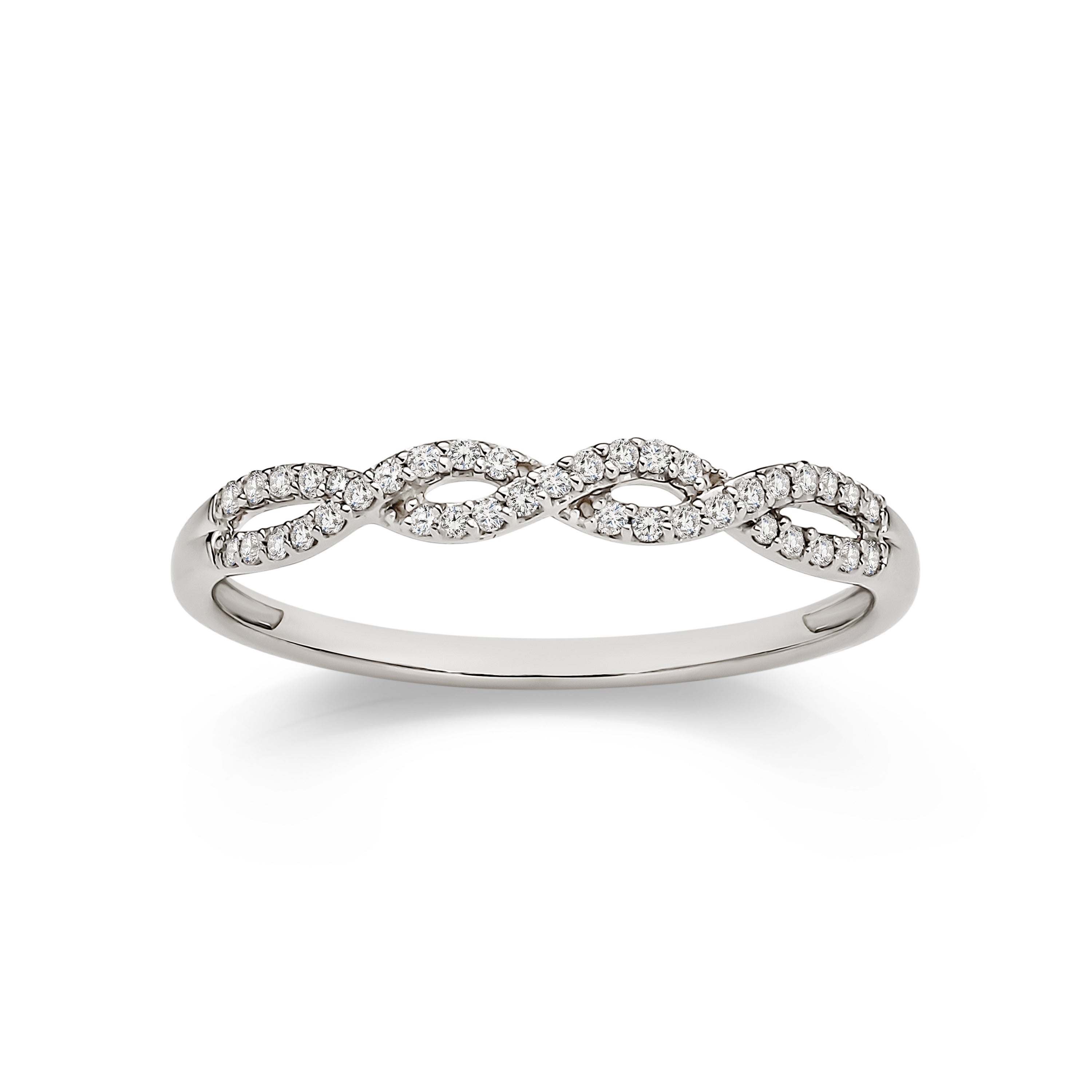 9ct white gold 0.15ct diamond ring
