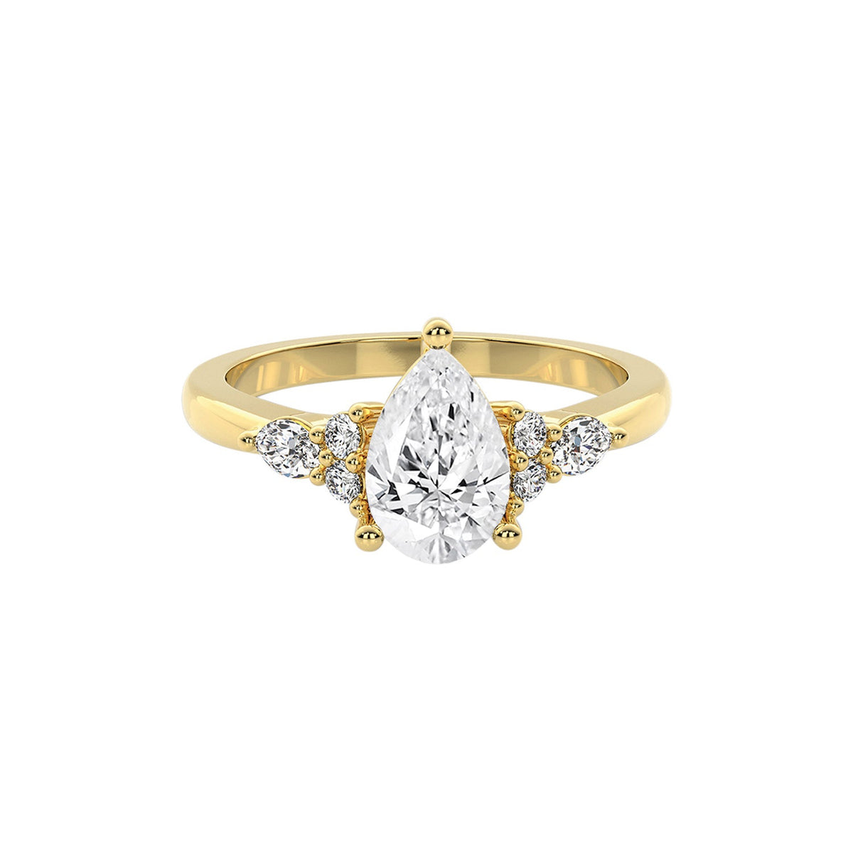 9ct Yellow Gold 0.92ct Lab Diamond Ring