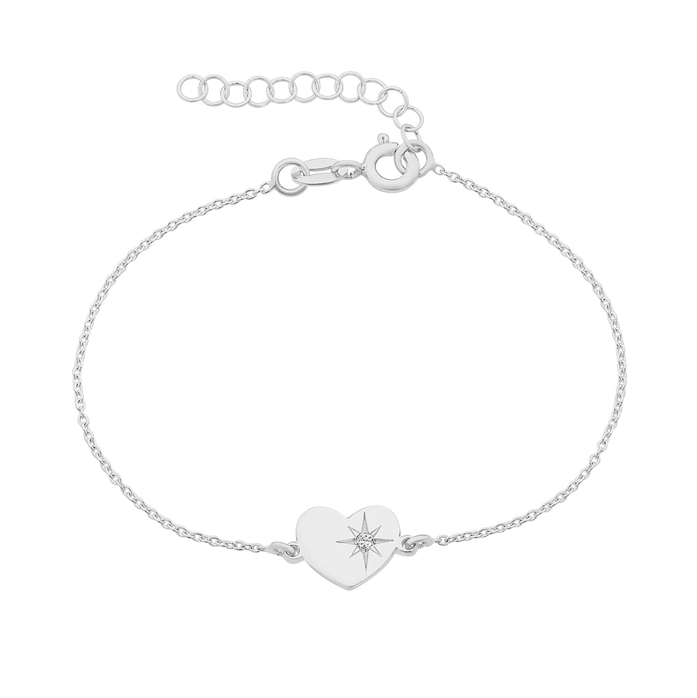 Sterling Silver Diamond Set Bracelet