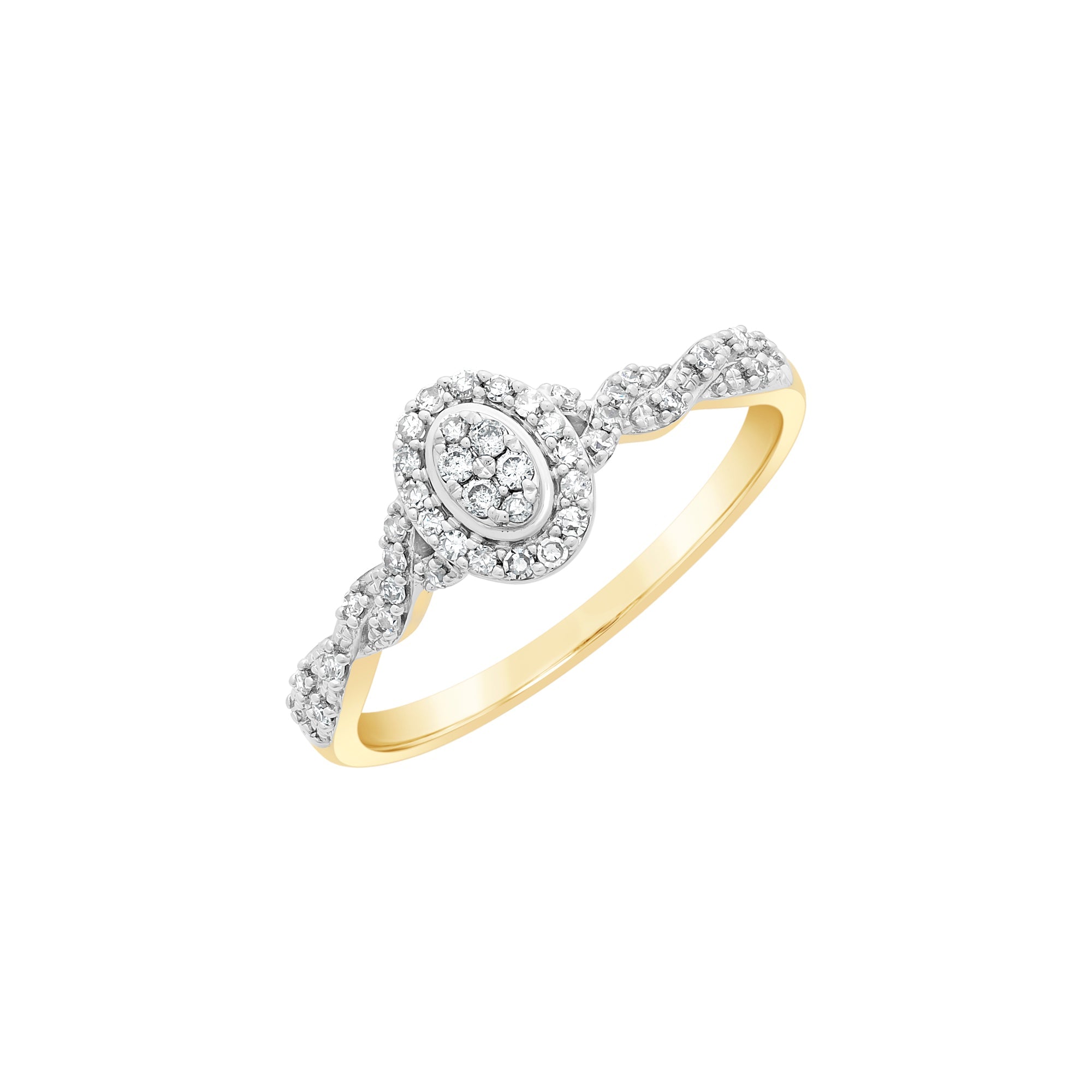 9ct Gold 0.18ct Diamond Engagement Ring