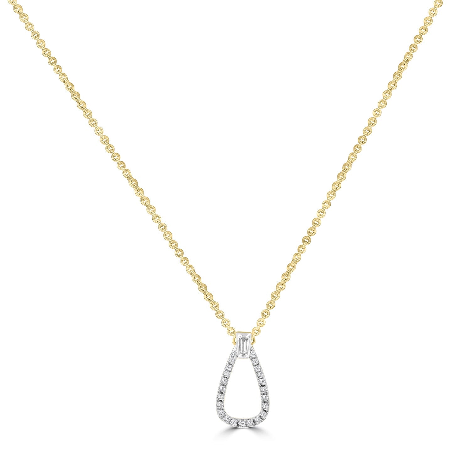 Diamond Necklace with 0.10ct Diamonds in 9ct Yellow Gold