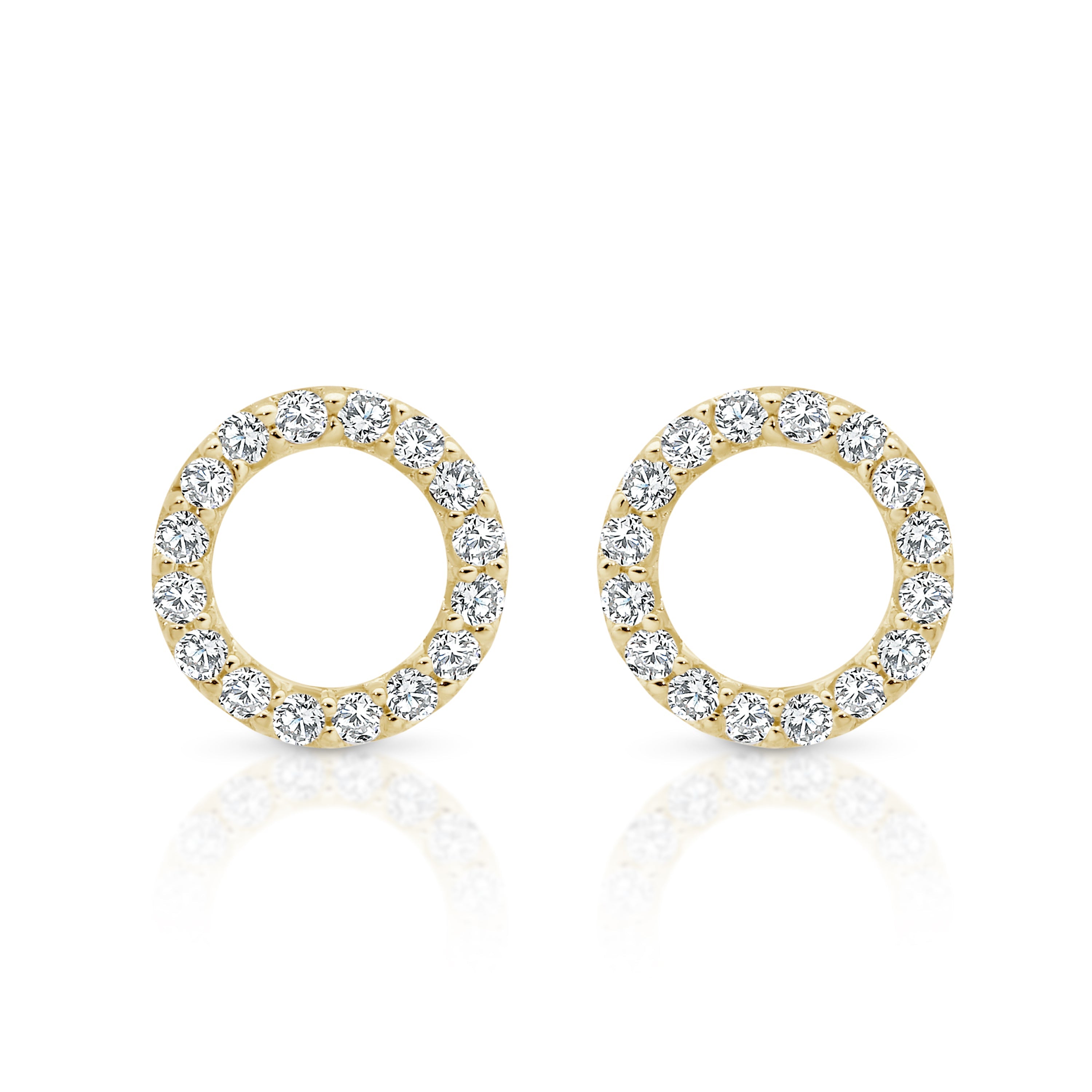 9ct gold circle studs