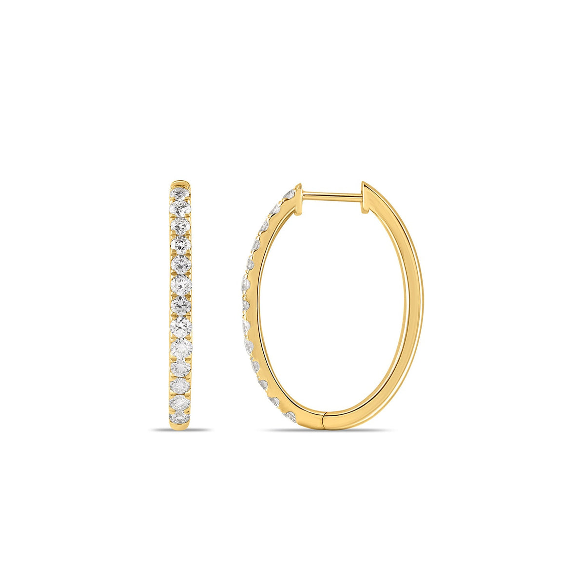 9ct Yellow Gold 1.00ct Lab Diamond Earrings