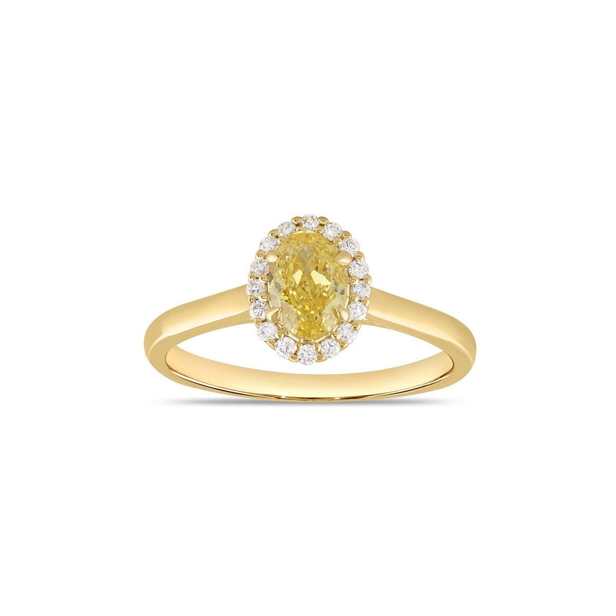 9ct Yellow Gold 0.695ct Lab Diamond Ring