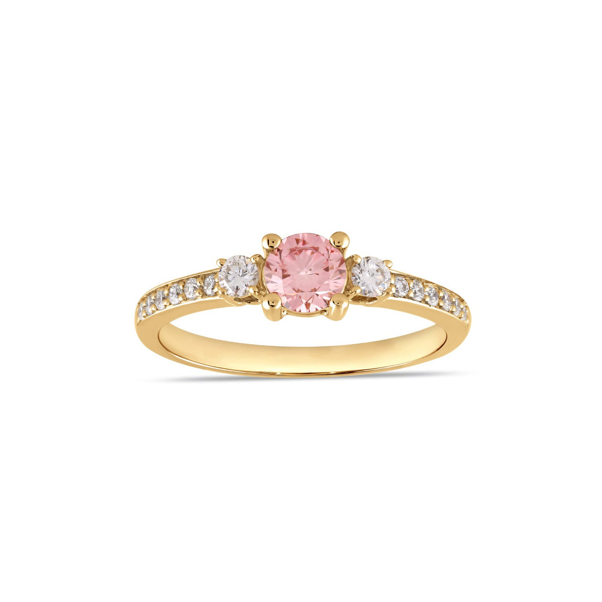 9ct Yellow Gold 0.655ct Lab Diamond Ring