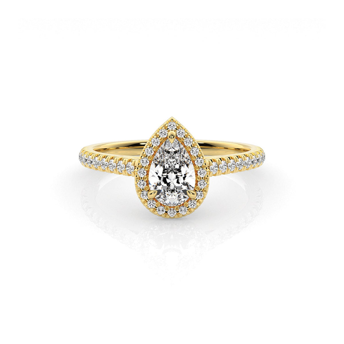 9ct Yellow Gold 0.74ct Lab Diamond Ring