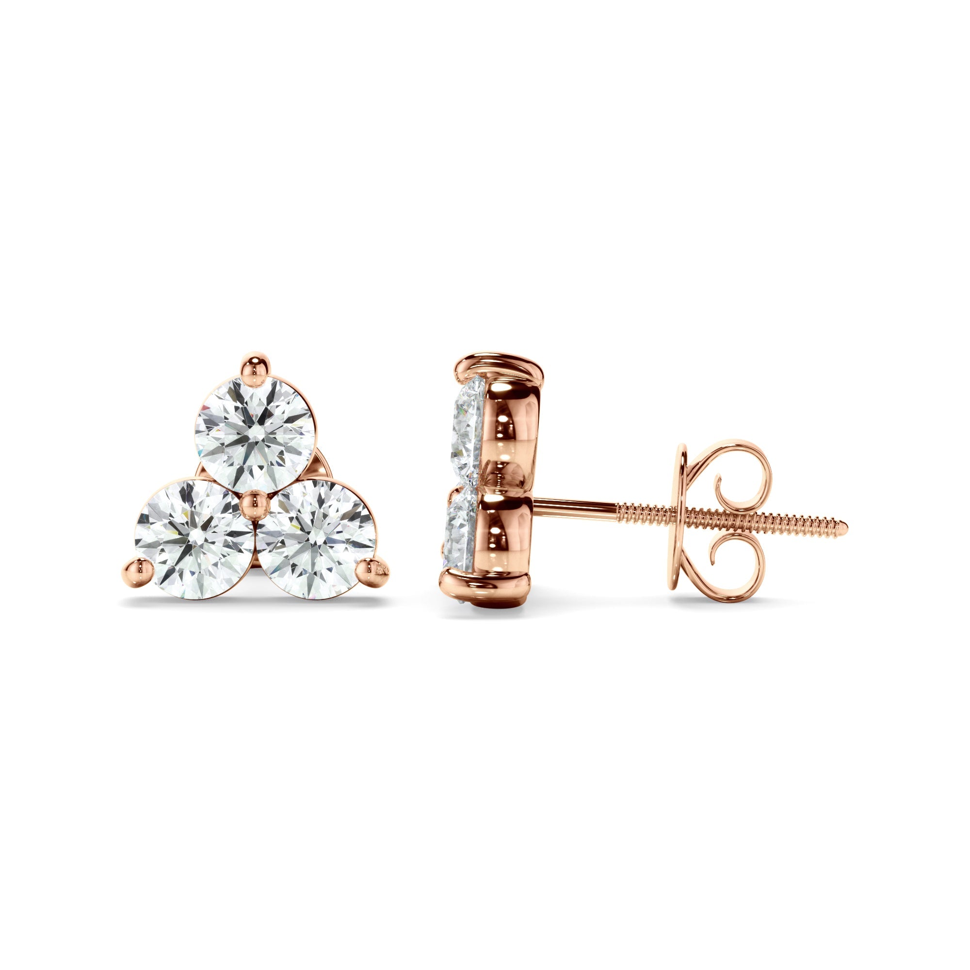 1.50ct Lab Grown Diamond Cluster Stud Earrings