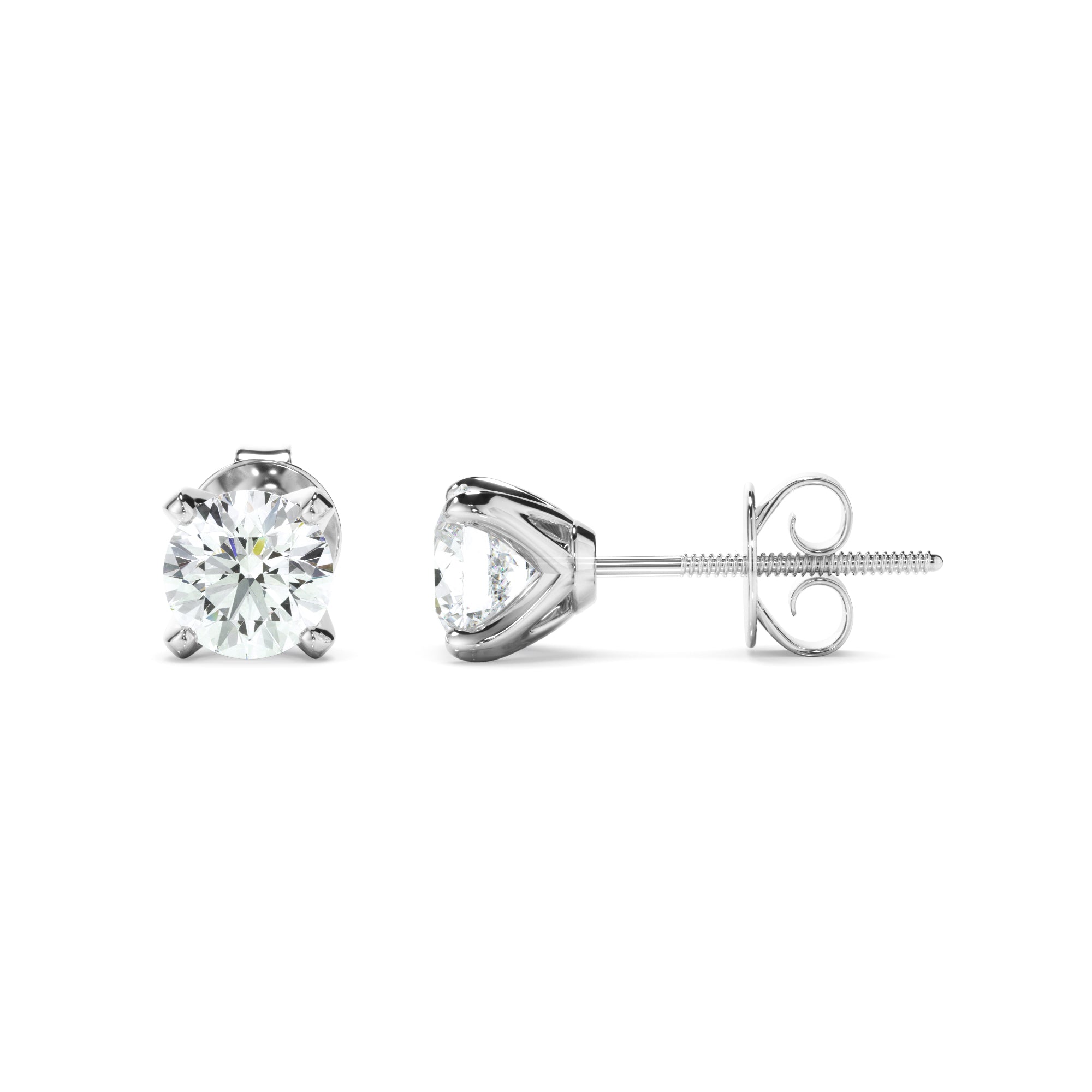 0.50ct Round Brilliant Cut Lab Grown Diamond Stud Earrings