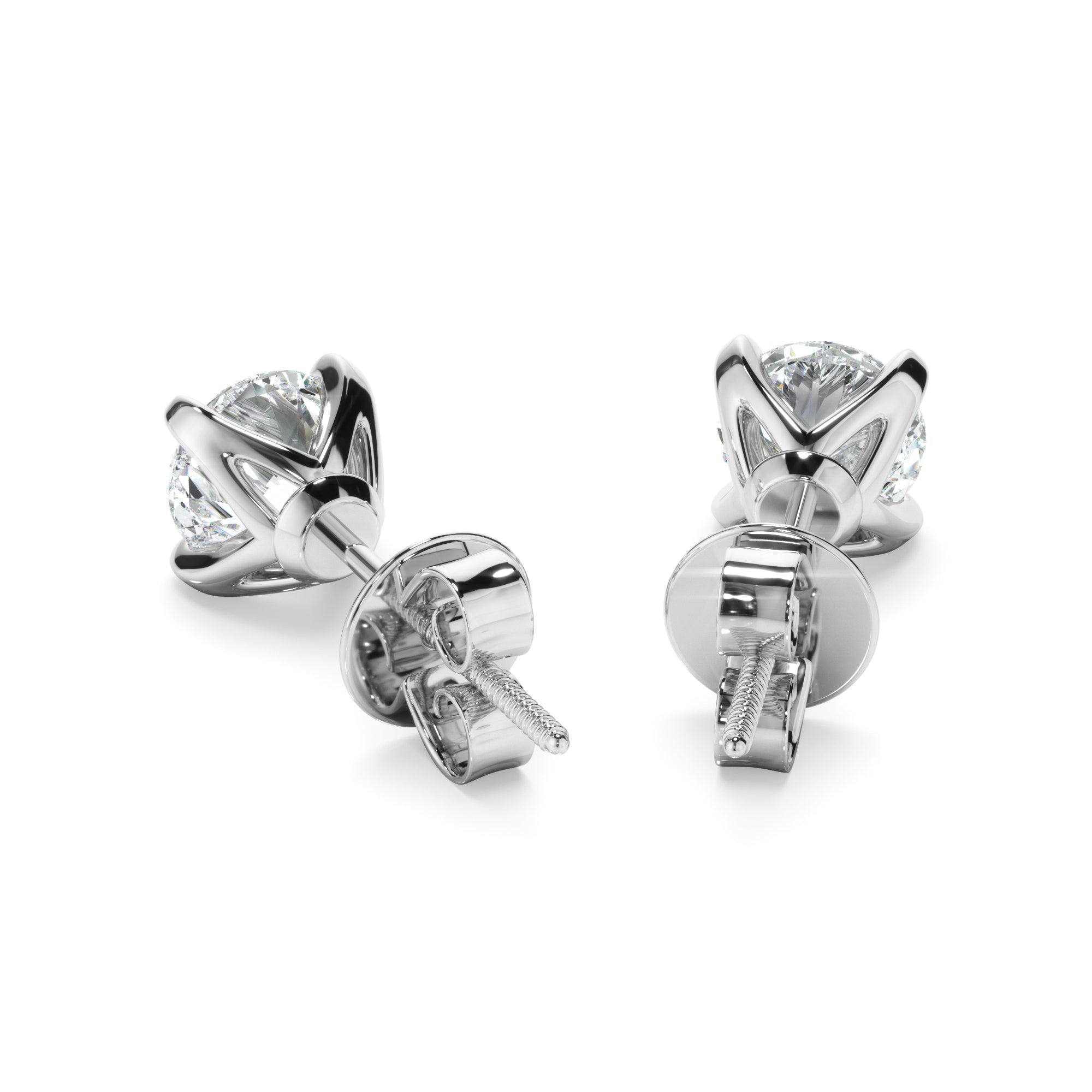 0.50ct Round Brilliant Cut Lab Grown Diamond Stud Earrings